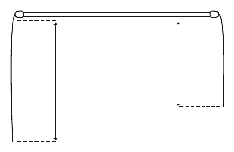 Step 9: Rod with rope ends hanging down on both sides